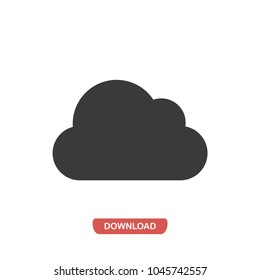 Plain cloud vector icon