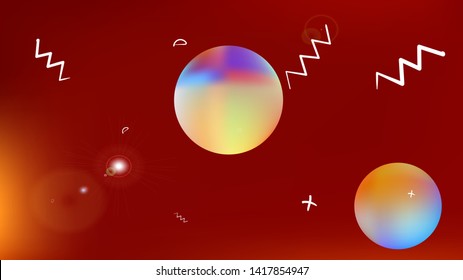 Plain colorific illustration idea. Background texture, graphic. Crisp space fantasy. Red colored. A lot of stars art background picture. Colorful new space art.