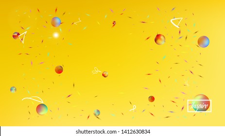 Plain colorific illustration theme. Background texture, blur. Fresh space fantasy. Yellow colored. A lot of stars art background picture. Colorful new space art.