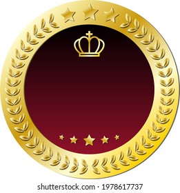 Plain crown icon illustration image