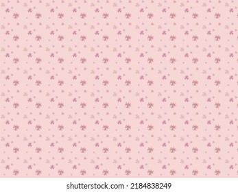 plain cute pattern with small flowers  pastel pink background 