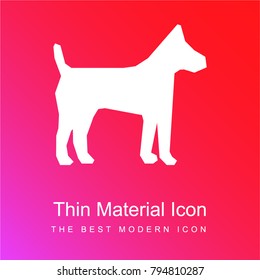 Plain dog red and pink gradient material white icon minimal design