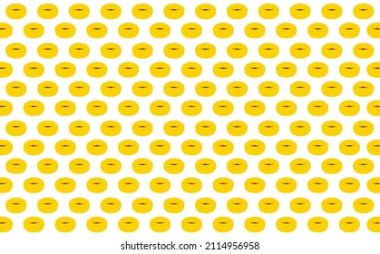 Plain donuts pattern background vector template. 