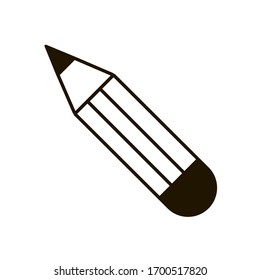 Plain eraser pencil icon in trendy flat style isolated. Eps 10.