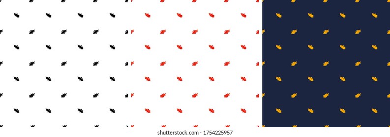 Plain fall pattern. Seamless. Falling oak leaves. Endless natural texture. Simple leaf backdrop. Use for wallpaper, pattern fills, web page background.