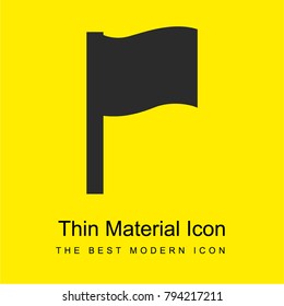 Plain flag bright yellow material minimal icon or logo design