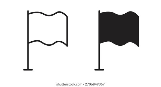 Design de símbolo de contorno de conceito de ícone de sinalizador simples. Ilustração de elemento simples.