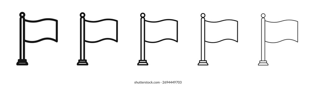 Design de ícone de bandeira simples, logotipo, aplicativo, IU. Ilustração vetorial, EPS