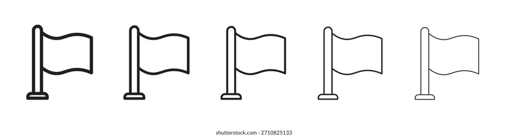 Design de ícone de bandeira simples, logotipo, aplicativo, IU. Ilustração vetorial, EPS