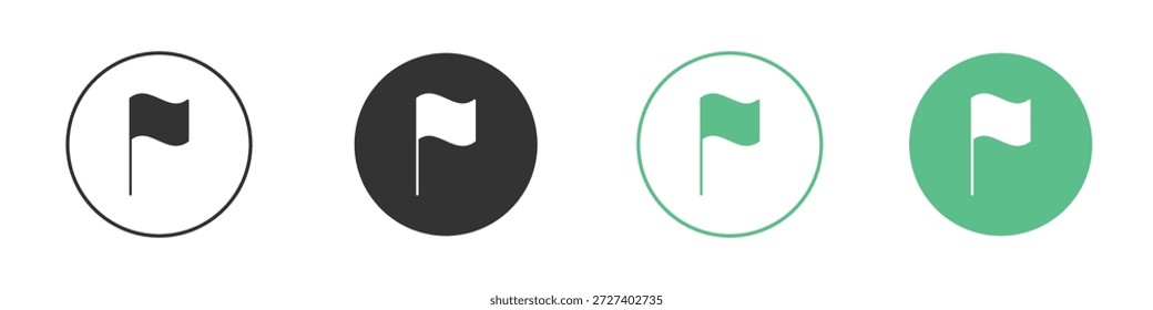 Plain flag icons concept set. Glyph Vector Illustrations