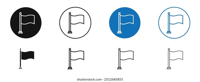 Einfache Flagge in schwarz-blauer Farbe