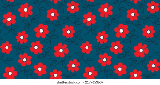 Plain floral drawing. Silhouettes of blooming lilac flowers in vintage style. Elegant seamless botanical pattern made of spring flowers. Nature ornament for textile, fabric, ukrainian pattern.