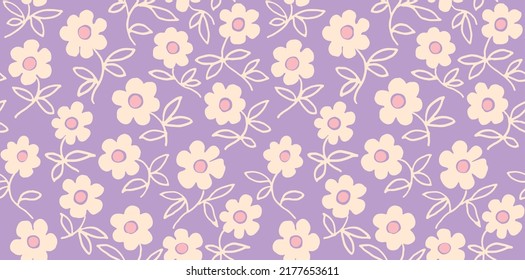 Plain Floral Drawing Silhouettes Blooming Lilac Stock Vector (Royalty ...