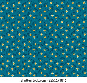 Plain floral drawing. Silhouettes of blooming lilac flowers in vintage style. Elegant seamless botanical pattern made of spring flowers. Nature ornament for textile, fabric, ukrainian pattern.
