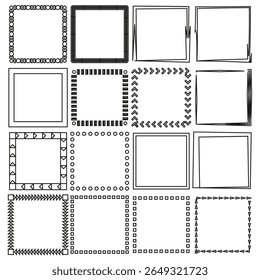 Plain frame grid. Basic square icon. Neutral stamp Vector. Blank outline.