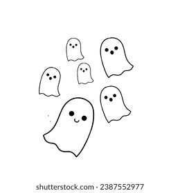 plain ghost background, suitable for t-shirt screen printing and Halloween celebrations