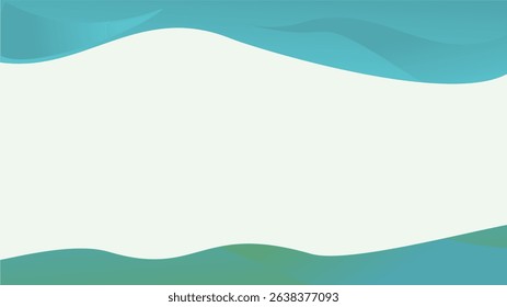 plain green background with waves at the top and bottom