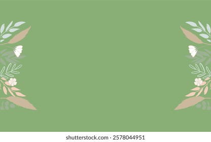 plain green sage color Holiday concept. Template for background, banner, card, poster, t-shirt with text inscription