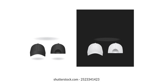 plain hat with simple vector model with two different color choices