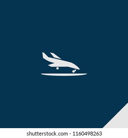 Plain icon. emblem isolated on dark blue background. plain icon in filled style for graphic and web design, logo, ui/ux design