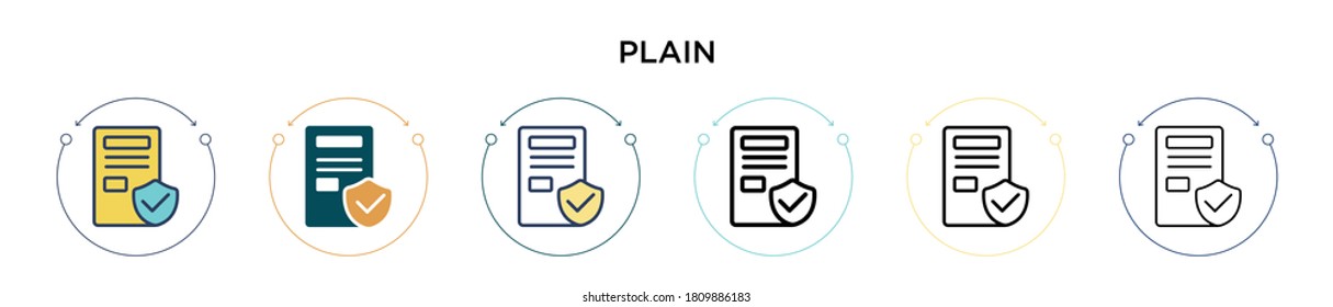 Plain icon in filled, thin line, outline and stroke style. Vector illustration of two colored and black plain vector icons designs can be used for mobile, ui, web