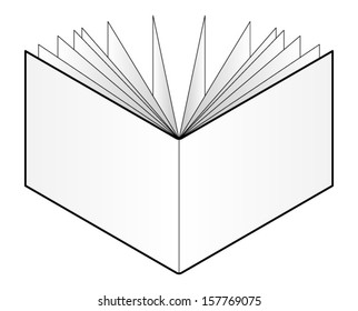 A plain isometric book ready for you to place your designs on. Wide book. Thin version.