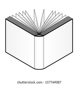 A plain isometric book ready for you to place your designs on. Square book. Thick version.