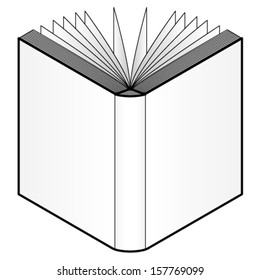 A plain isometric book ready for you to place your designs on. Generic book. Thick version.