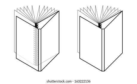 Plain Isometric Spiralbound Book Ready You Stock Vector (royalty Free 