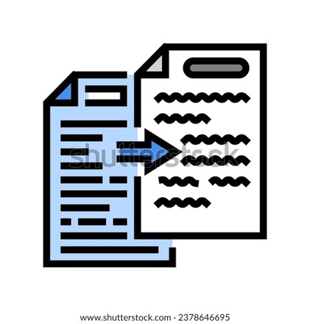 plain language technical writer color icon vector. plain language technical writer sign. isolated symbol illustration