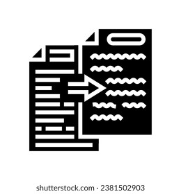 plain language technical writer glyph icon vector. plain language technical writer sign. isolated symbol illustration