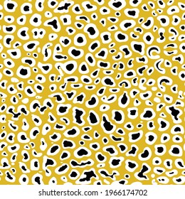 Plain leopard drawing. Silhouettes of  in vintage style. Elegant seamless  pattern made of spring style. Nature ornament for textile, fabric, wallpaper, surface design.