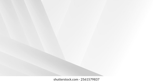 A plain, light gray image with angled lines and shadows. Abstract white background with metallic and gray textures featuring clean lines and a modern design