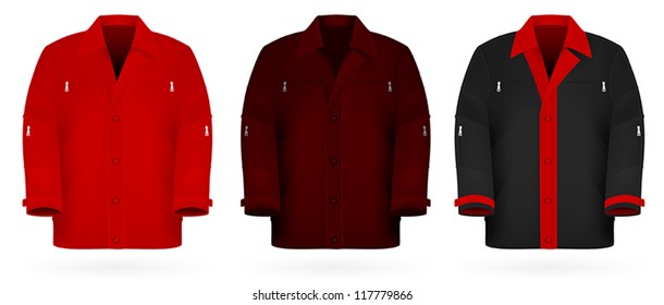 Plain long sleeve jacket template.