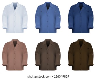 Plain long sleeve jacket template.