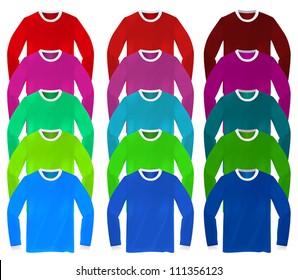 Plain long sleeve shirts template.