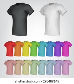 Plain male t-shirt templates