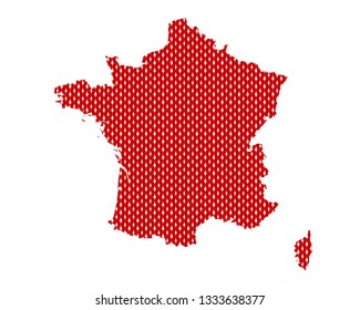 Plain map of France 