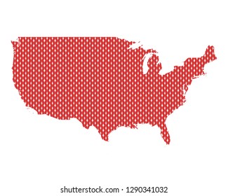 Plain map of the USA