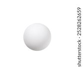 Plain matte White 3D Sphere icon. Ball shape isolated on white background. Plastic Bubble. Simple Orb form. Vector 3D illustration. 