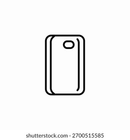 Vector de signo de ícono de respaldo de dispositivo móvil simple