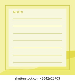 Plain notebook vector paper. Blank paper template.