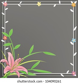 A plain notepad for everyone to use with a pink Lily and black flora background.