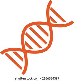 Plain Orange DNA Strand, Vector