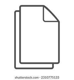 Plain paper Vector symbol design, stack of paper