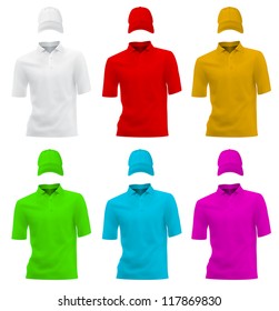 Plain polo shirt template.