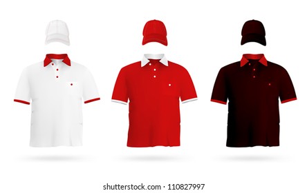 Plain polo t-shirt template.