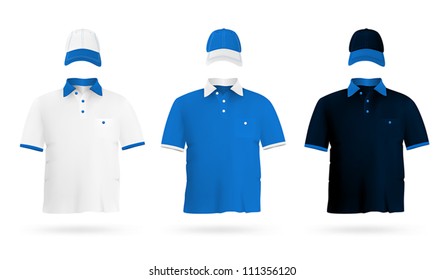 Plain polo t-shirt template.