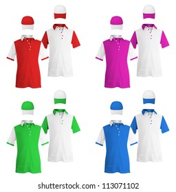 Plain polo t-shirt template.
