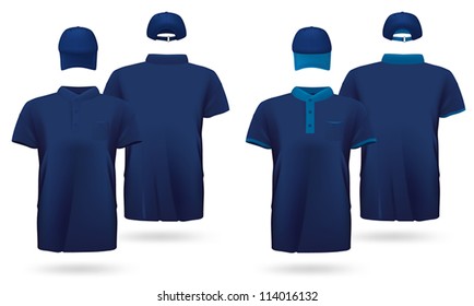 Plain polo t-shirt template.